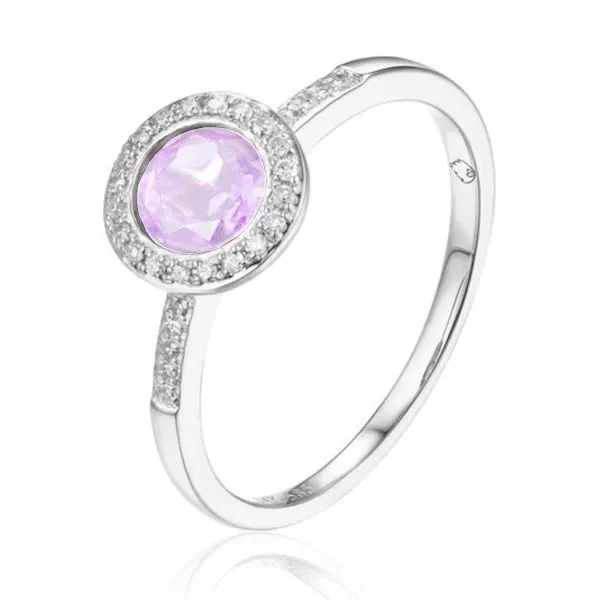 14K Amethyst Halo Fashion Ring by Luvente Goldmart Jewelers Redding, CA