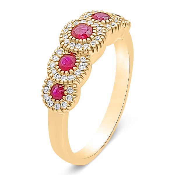 14K Ruby and Diamond Fashion Ring - GM Signature Goldmart Jewelers Redding, CA