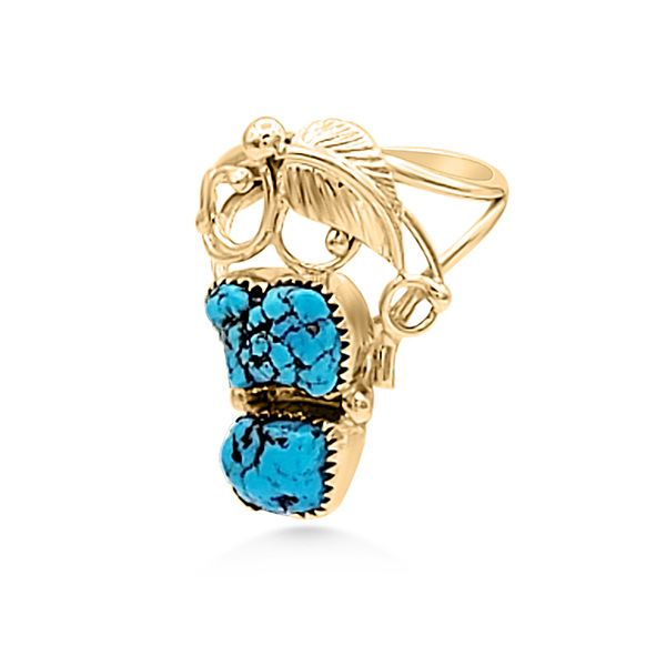 Navajo Retro Era Turquoise Martin Musket Ring (Estate) Goldmart Jewelers Redding, CA