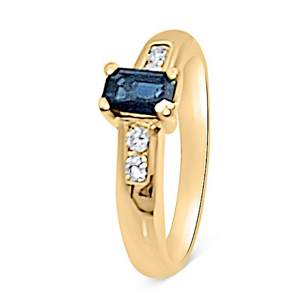Distinctive, Retro Era 14K Blue Sapphire Ring (Estate) Goldmart Jewelers Redding, CA