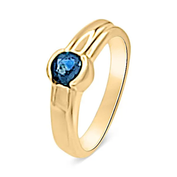 Simply Elegant, Retro Era 14K Blue Sapphire Ring (Estate) Goldmart Jewelers Redding, CA