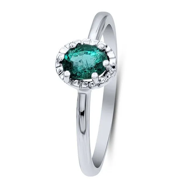 14K Emerald Halo Solitaire Ring – GM Signature Goldmart Jewelers Redding, CA