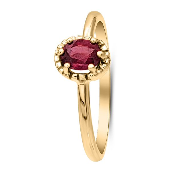 14K Ruby Halo Fashion Ring – Goldmart Signature Collection Goldmart Jewelers Redding, CA