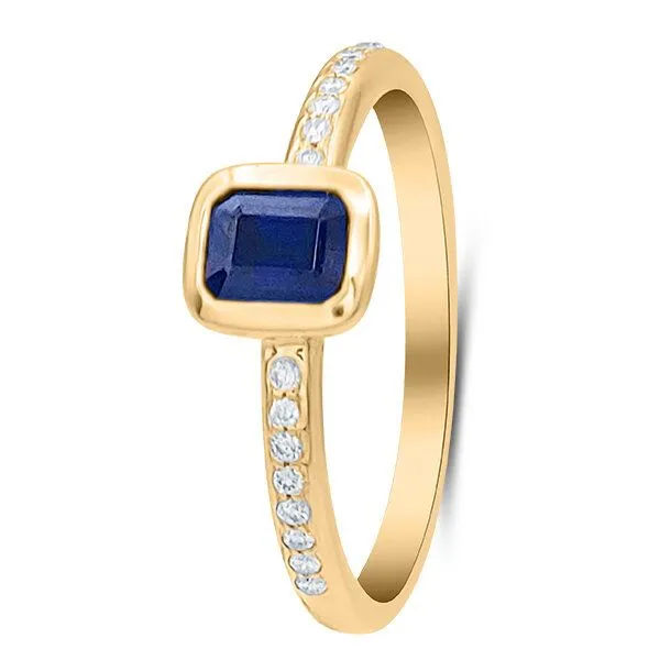14K Blue Sapphire & Diamond Ring – GM Signature Goldmart Jewelers Redding, CA