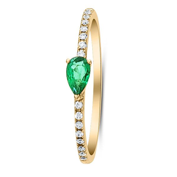 14K Emerald & Diamond Fashion Ring – GM Signature Goldmart Jewelers Redding, CA