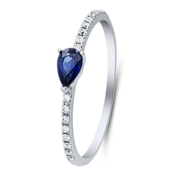 14K Blue Sapphire & Diamond Ring – GM Signature Goldmart Jewelers Redding, CA