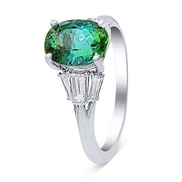 Custom, 14K Green Blue Aracuai Tourmaline Ring by Gabriel Goldmart Jewelers Redding, CA