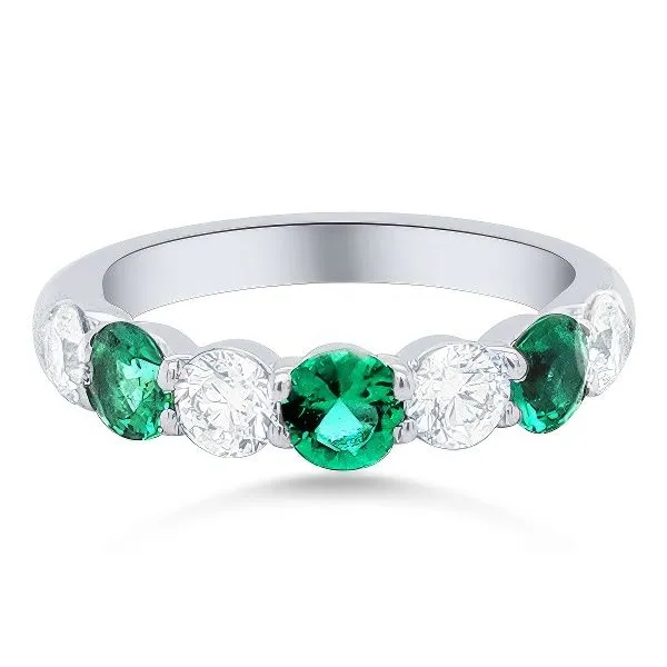 Platinum 7 Gem Emerald & Diamond Ring by JB Star Goldmart Jewelers Redding, CA