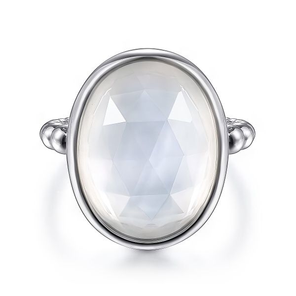 SS Rock Crystal & Mother of Pearl Bujukan Ring by Gabriel Goldmart Jewelers Redding, CA