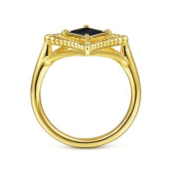 Onyx Rhombus Bujukan Ring by Gabriel & Co. Image 2 Goldmart Jewelers Redding, CA