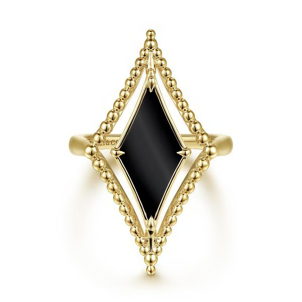 Onyx Rhombus Bujukan Ring by Gabriel & Co. Goldmart Jewelers Redding, CA