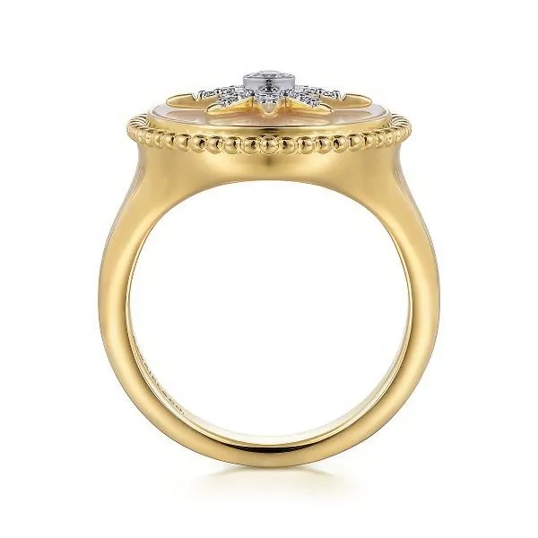 Bujukan Starburst Ring w/Mother of Pearl Inlay by Gabriel Image 2 Goldmart Jewelers Redding, CA