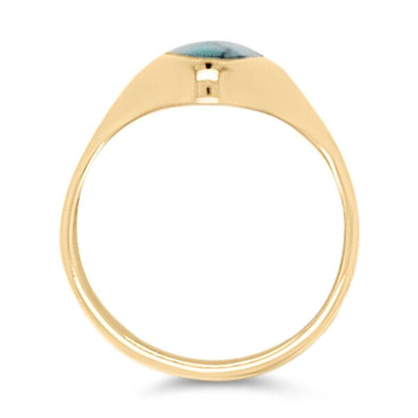 Mid-century Modern style Turquoise Fashion Ring - Estate Image 2 Goldmart Jewelers Redding, CA