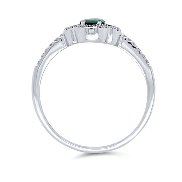 14K Halo Emerald & Diamond Fashion Ring - GM Signature Image 2 Goldmart Jewelers Redding, CA