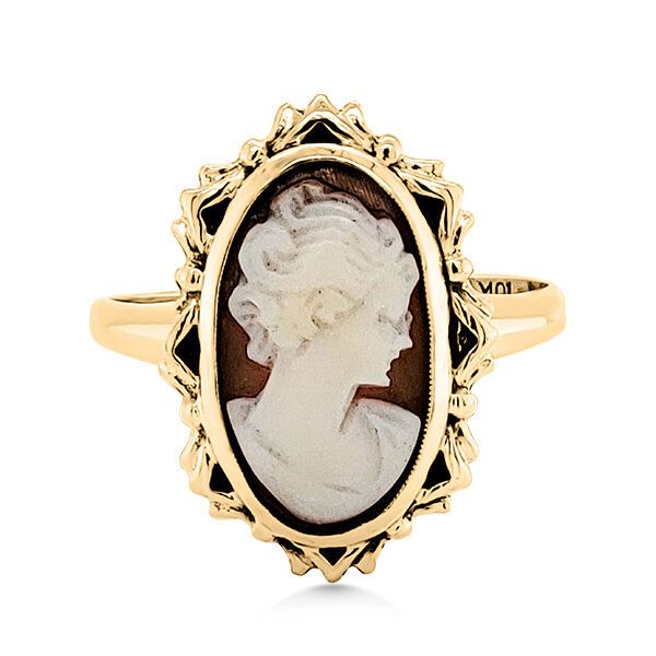 10K Antique Cameo Ring - Estate Goldmart Jewelers Redding, CA
