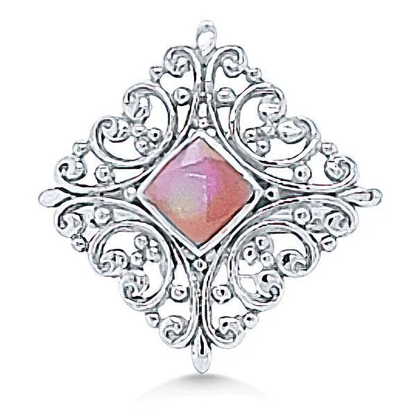 SS Pink Mother of Pearl Filigree Ring by Kabana Goldmart Jewelers Redding, CA