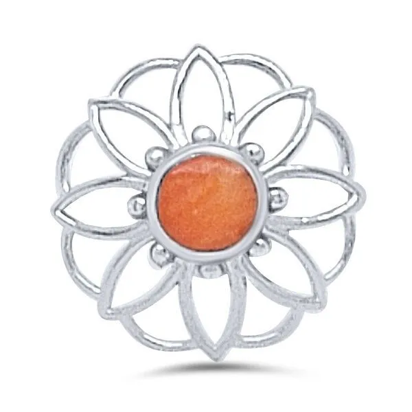 SS Red Spiny Oyster Shell Flower Fashion Ring by Kabana Goldmart Jewelers Redding, CA