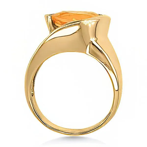 14K Trillion Citrine Fashion Ring Estate