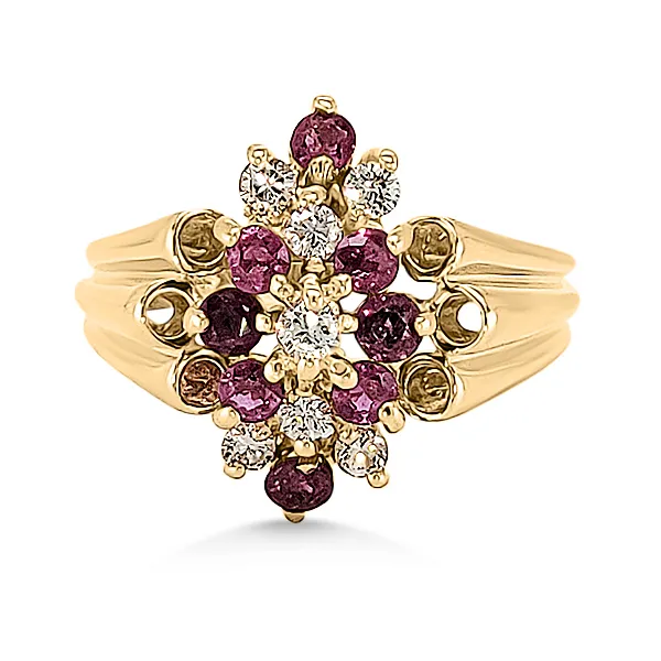 14K Ruby and Diamond Fashion Ring - Estate Goldmart Jewelers Redding, CA