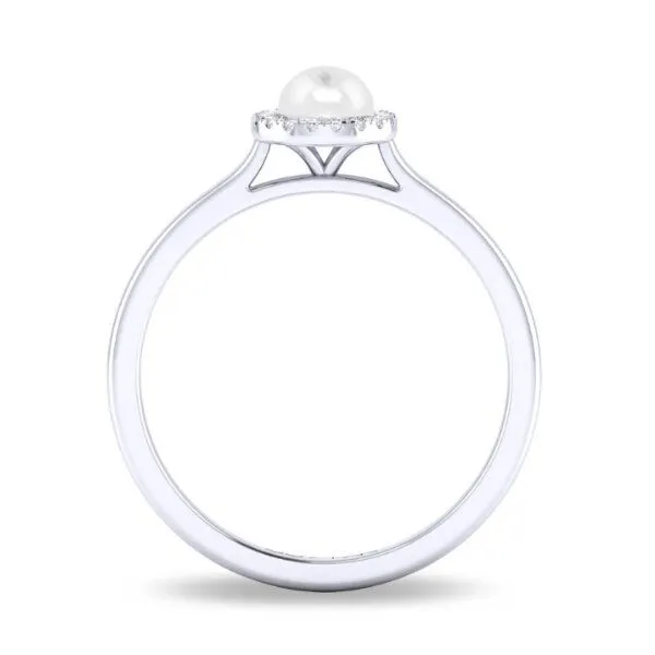 14K Freshwater Pearl & Halo Fashion Ring by Costar Image 2 Goldmart Jewelers Redding, CA