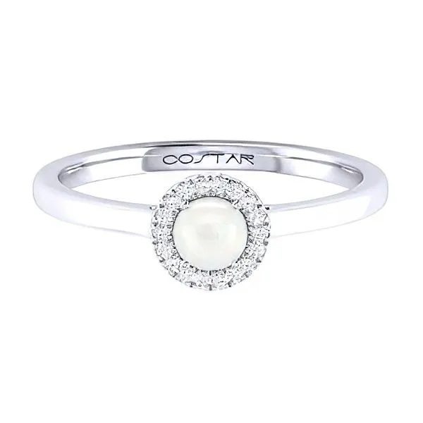 14K Freshwater Pearl & Halo Fashion Ring by Costar Goldmart Jewelers Redding, CA