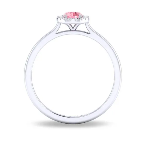 14K Pink Tourmaline & Halo Fashion Ring by Costar Image 2 Goldmart Jewelers Redding, CA