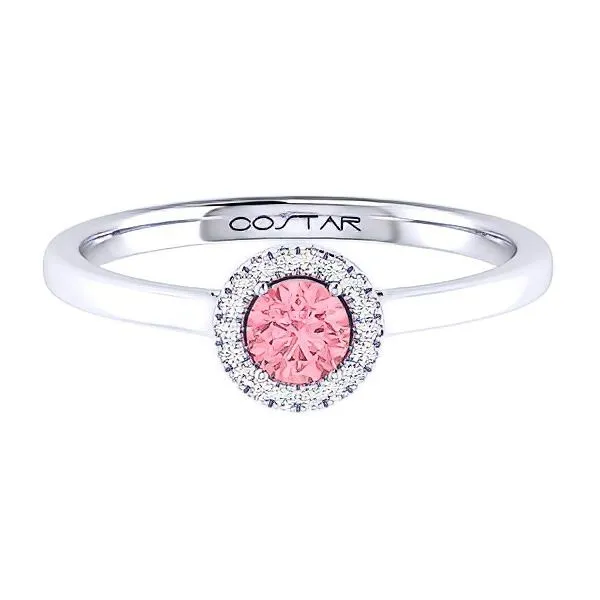 14K Pink Tourmaline & Halo Fashion Ring by Costar Goldmart Jewelers Redding, CA