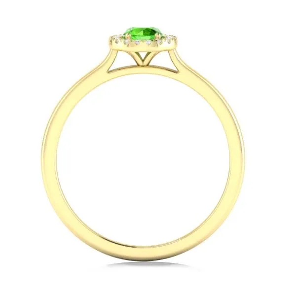 14K Peridot & Halo Fashion Ring by Costar Image 2 Goldmart Jewelers Redding, CA