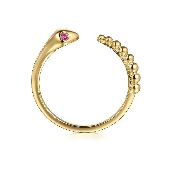 14K Ruby Bujukan Snake Fashion Ring by Gabriel & Co. Image 2 Goldmart Jewelers Redding, CA