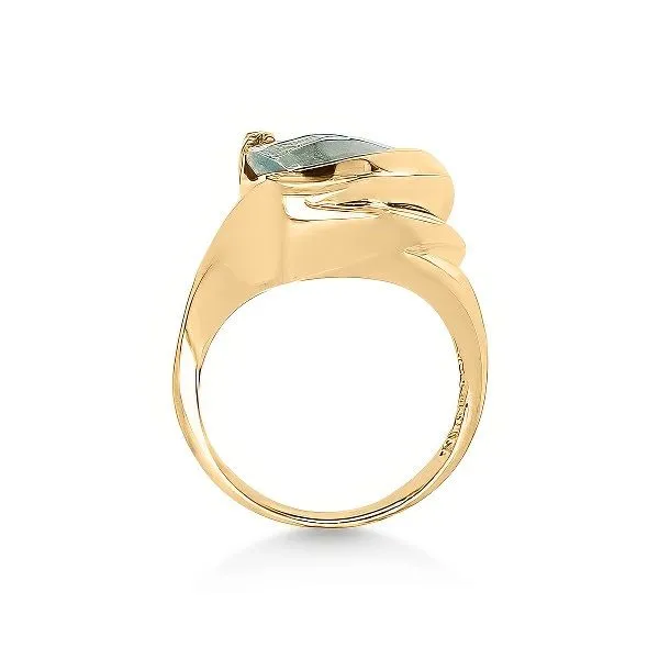 14K Blue Topaz Free Form Fashion Ring - Estate Image 2 Goldmart Jewelers Redding, CA