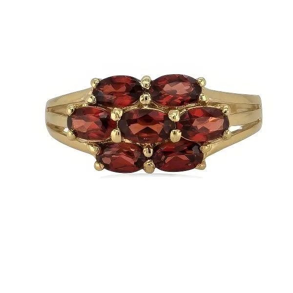 14K Red Garnet Cluster Fashion Ring - Estate Goldmart Jewelers Redding, CA