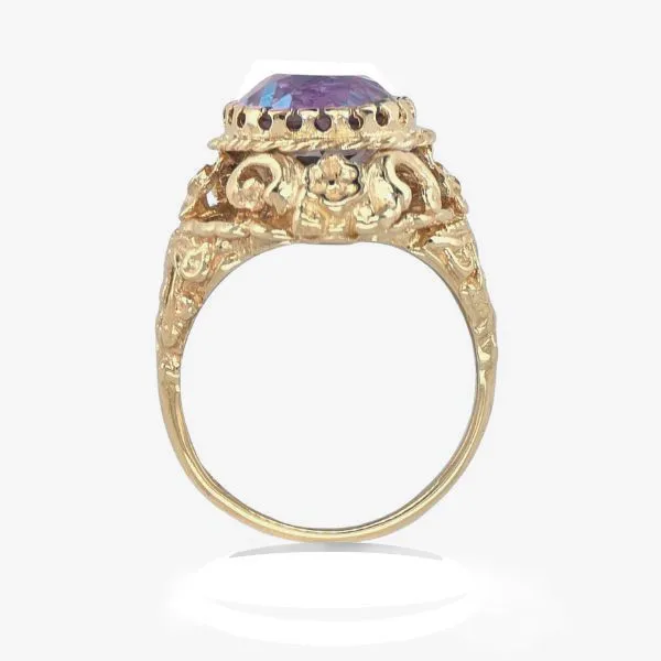 14K Amethyst Fashion Ring - Estate Image 2 Goldmart Jewelers Redding, CA