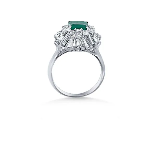 18K Emerals & Diamond Fashion Ring - Estate Image 4 Goldmart Jewelers Redding, CA