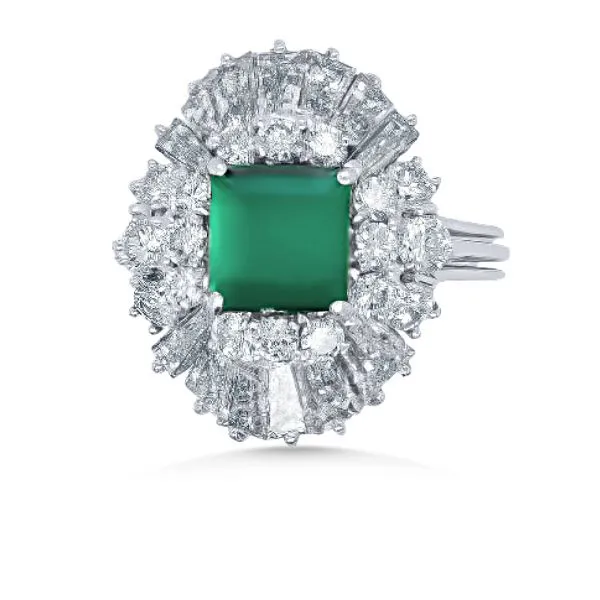 18K Emerals & Diamond Fashion Ring - Estate Goldmart Jewelers Redding, CA