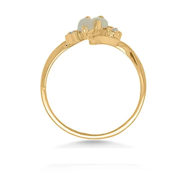 14K Australian Opal Bypass Ring - Estate Image 2 Goldmart Jewelers Redding, CA