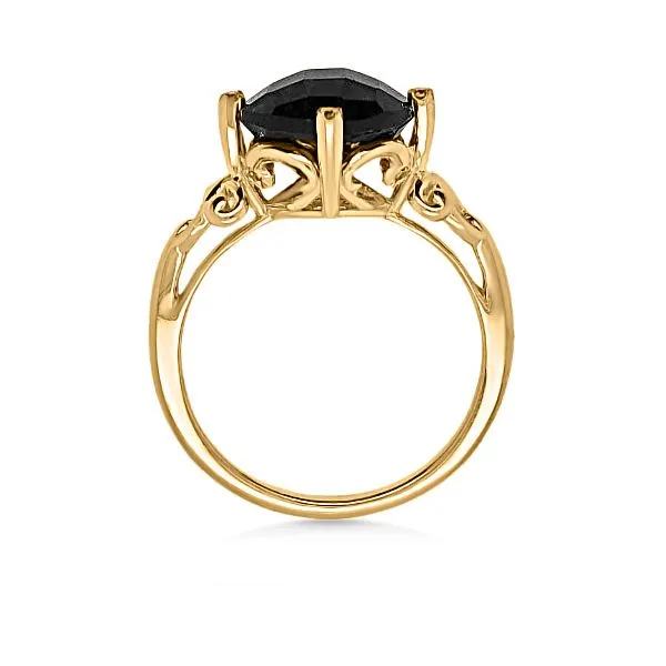 14K Smoky Quartz & Diamond Fashion Ring - Estate Image 2 Goldmart Jewelers Redding, CA