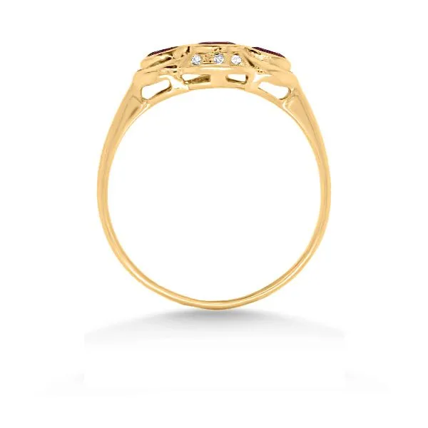 18K Ruby & Diamond Fashion Ring - Estate Image 2 Goldmart Jewelers Redding, CA