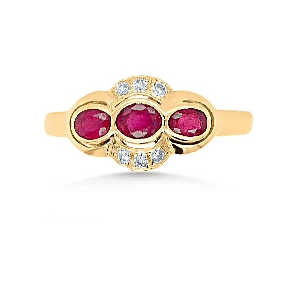 18K Ruby & Diamond Fashion Ring - Estate Goldmart Jewelers Redding, CA