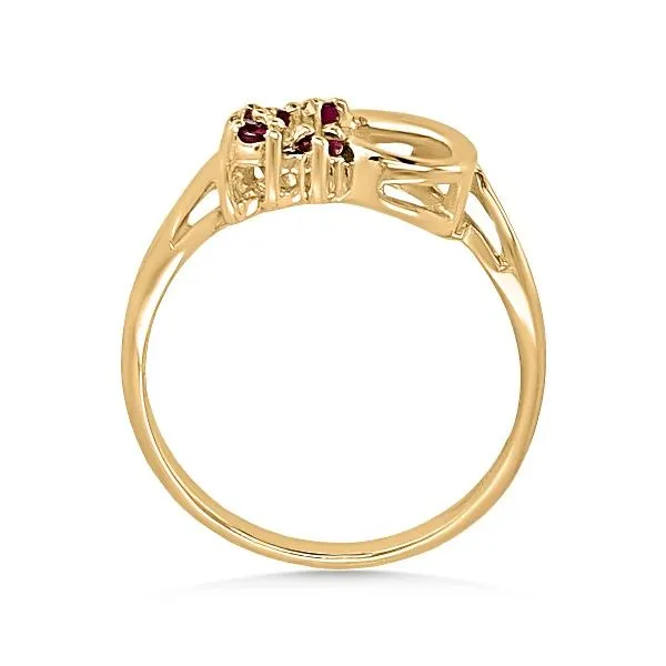 14K Ruby & Diamond Heart Ring = Estate Image 2 Goldmart Jewelers Redding, CA