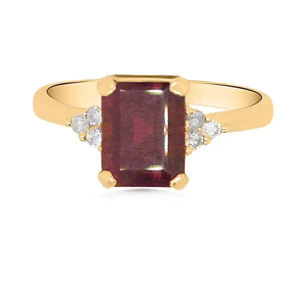14K Watermelon Tormaline & Diamond Ring - Estate Goldmart Jewelers Redding, CA