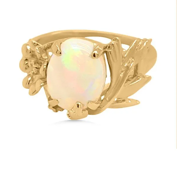 14K Opal & Diamond Flower Fashion - Estate Goldmart Jewelers Redding, CA