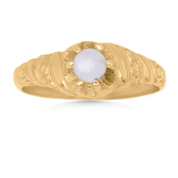 14K Vintage Cabochon Moonstone Ring - Estate Goldmart Jewelers Redding, CA