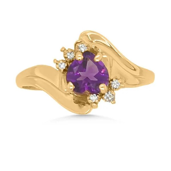 14K Amethyst & Diamond Fashion Ring - Estate Goldmart Jewelers Redding, CA