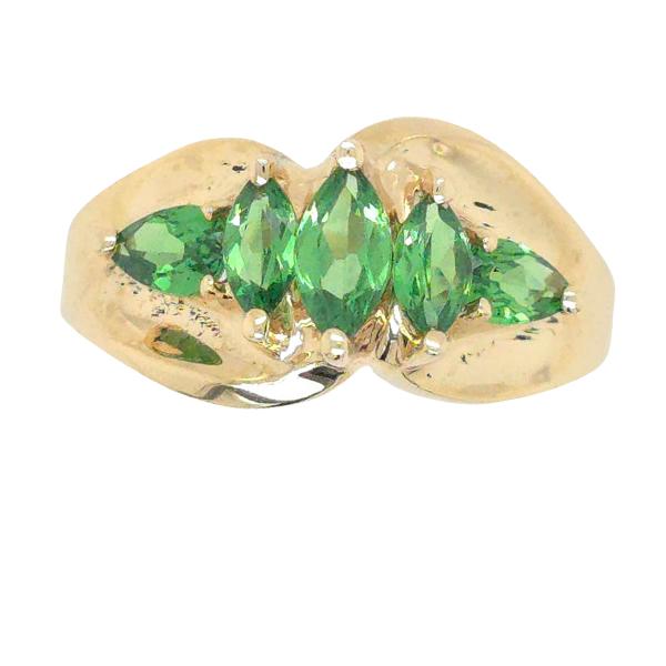 14K Chrome Diopsides Fashion Ring - Estate Image 2 Goldmart Jewelers Redding, CA