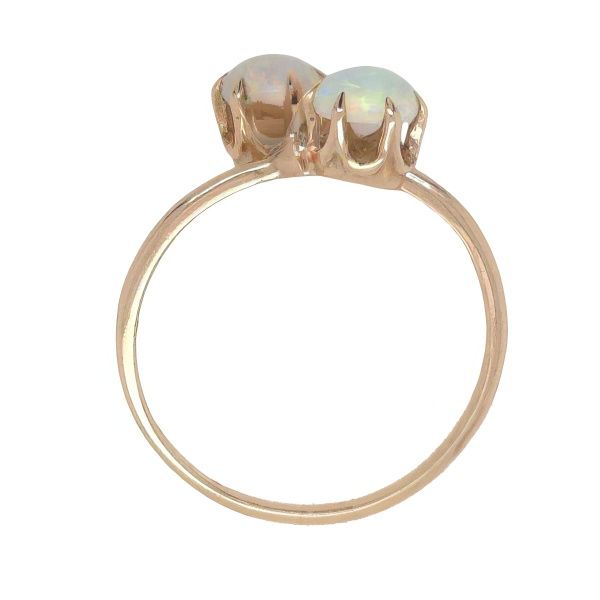 10K Arts & Crafts Art Nouveau Australian Opal Ring - Estate Image 2 Goldmart Jewelers Redding, CA