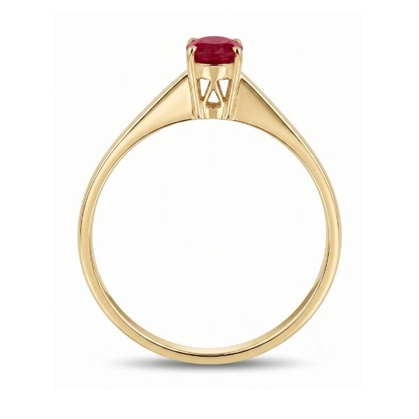 14K Yellow Gold Estate Ruby Solitaire Fashion Ring Image 2 Goldmart Jewelers Redding, CA