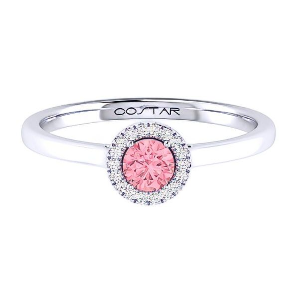 14K Pink Tourmaline & Halo Fashion Ring by Costar Goldmart Jewelers Redding, CA