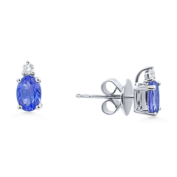 14K Tanzanite & Diamond Button Earrings – GM Signature Goldmart Jewelers Redding, CA