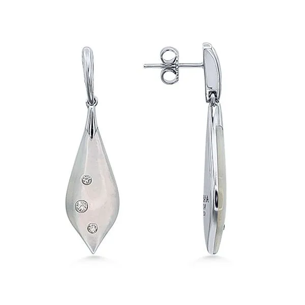 14K Mother of Pearls Inlays Dangle Earrings by Kabana Goldmart Jewelers Redding, CA