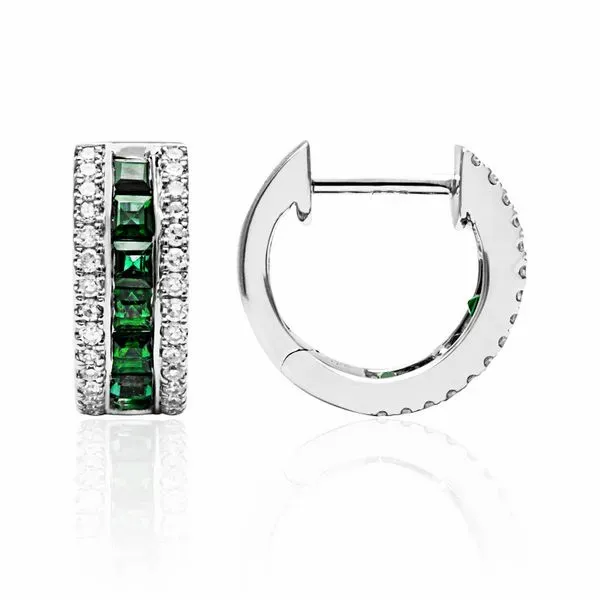 14K Emerald Huggie Earrings by Luvente Goldmart Jewelers Redding, CA